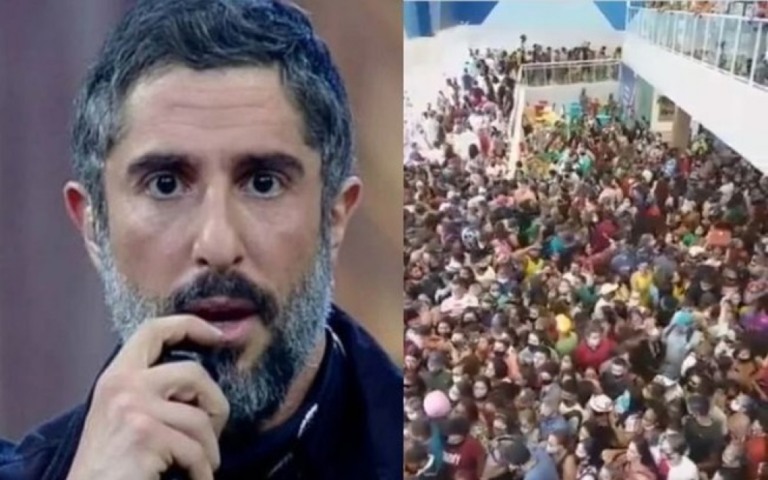 Marcos Mion critica tumulto em inauguração de loja da Havan: "Aperto no peito"