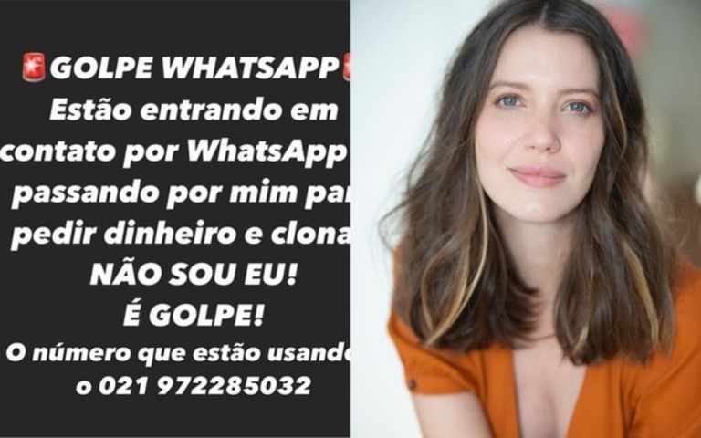 Nathalia Dill é vítima de golpe de WhatsApp