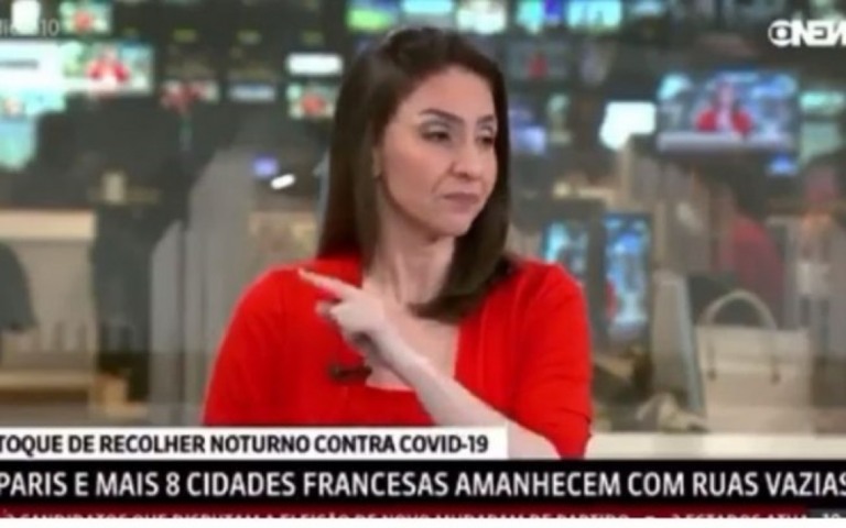 Apresentadora da GloboNews espirra ao vivo enquanto fala: "Não consegui evitar" Apresentadora da GloboNews espirra ao vivo enquanto fala: "Não consegui evitar"
