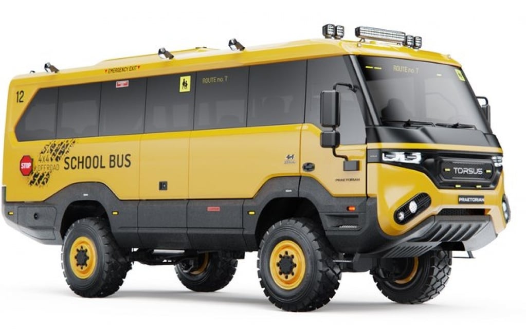 Ônibus 4x4, Torsus Praetorian ganha versão de transporte escolar