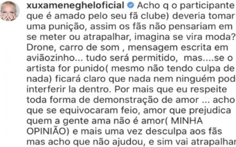 Xuxa se pronuncia sobre carro de som enviado à fazenda: "se equivocaram muito"