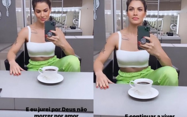 Andressa Suita posta música que diz: "Jurei por deus não morrer por amor"