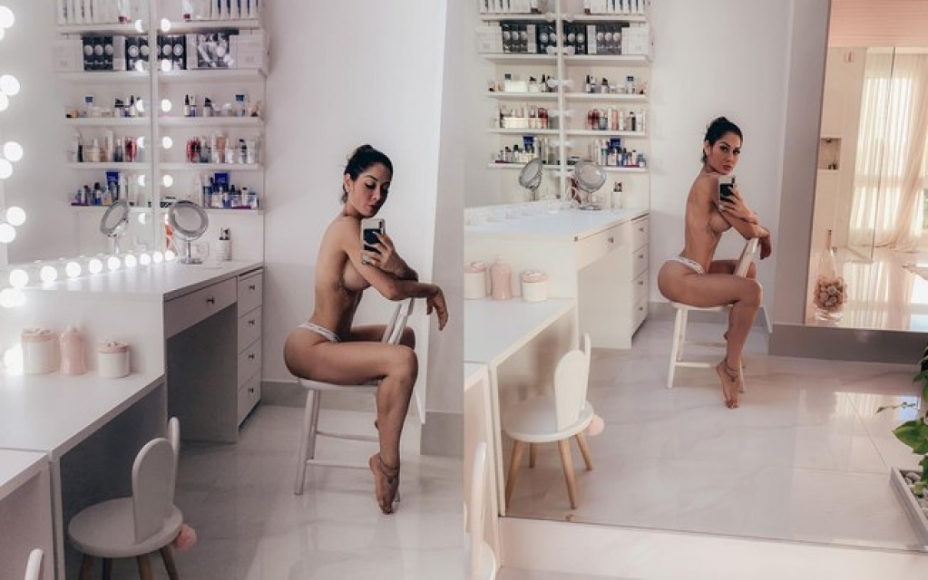Mayra Cardi posta foto só de calcinha e impressiona com o corpo: "Maravilhosa"