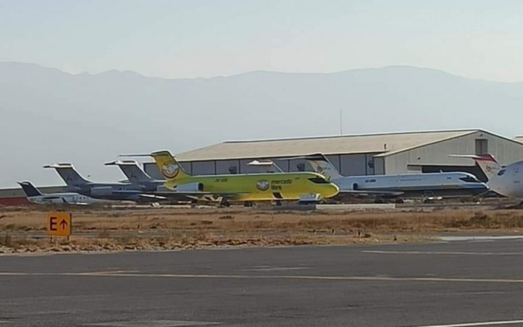 Companhia mexicana pinta aeronave nas cores do Mercado Livre Companhia mexicana pinta aeronave nas cores do Mercado Livre