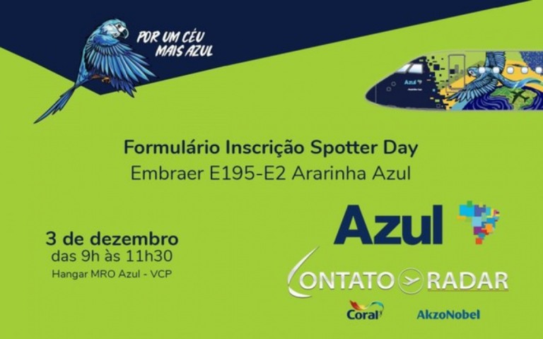 Spotter Day Embraer E195-E2 Ararinha Azul - saiba como se inscrever