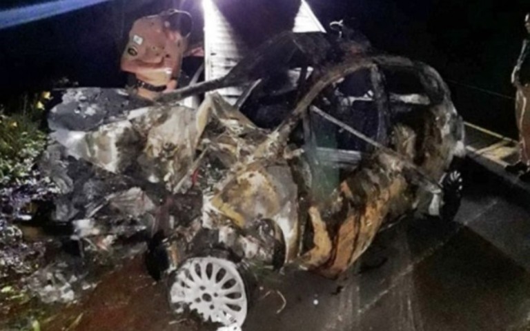 Suspeito de matar a companheira, homem bate o carro e morre ao tentar fugir