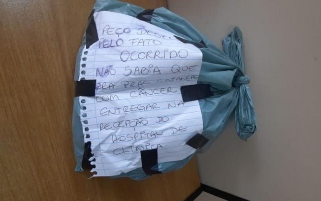 Ladrão pede desculpas e devolve doação de cabelos a crianças com câncer Ladrão pede desculpas e devolve doação de cabelos a crianças com câncer