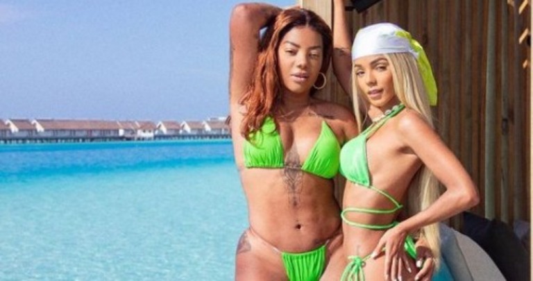 Ludmilla e Brunna Gonçalves posam nas Maldivas e deixam a web pegando fogo