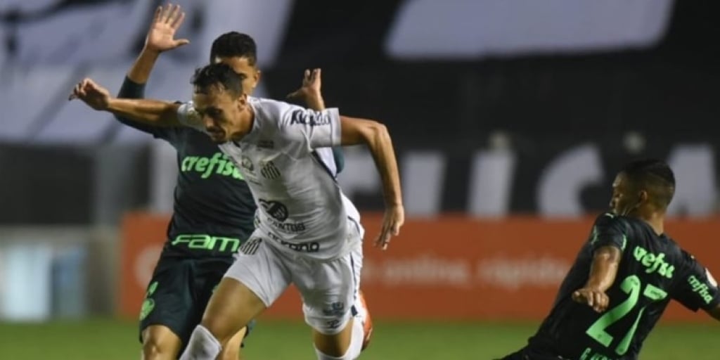 Em clássico movimentado, Santos e Palmeiras ficam no empate de 2 a 2