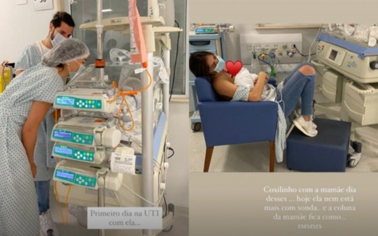 Romana Novais se reencontra com a filha após parto prematuro: "Emocionante"
