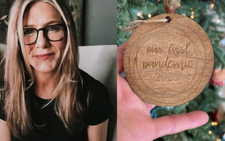 Enfeite natalino de Jennifer Aniston sobre pandemia divide opiniões