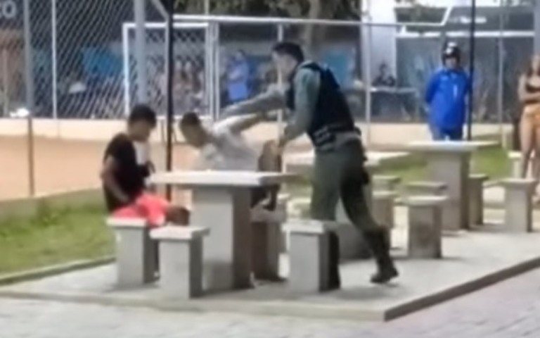 PM é flagrado agredindo jovem no rosto após confusão por causa de festa; assista