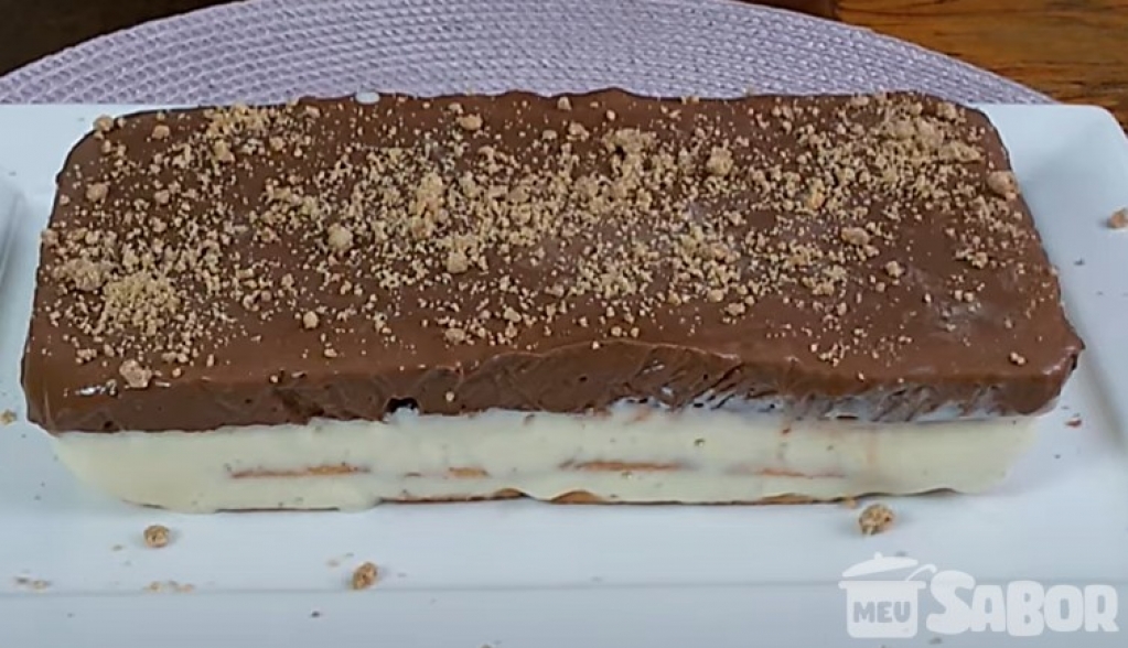 Sobremesa gelada, aprenda a fazer Biscoito gelado com ganache