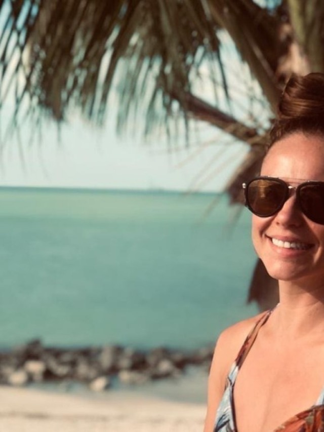 Paolla Oliveira posta lembrança na praia: "Vem logo, vacina"
