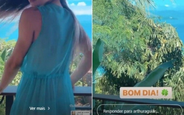 Mayra Cardi e Arthur Aguiar postam foto no mesmo local após acordarem