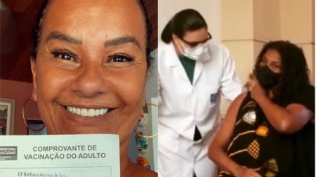 Zezé Motta e Solange Couto se vacinam contra covid-19 no Retiro dos Artistas Zezé Motta e Solange Couto se vacinam contra covid-19 no Retiro dos Artistas