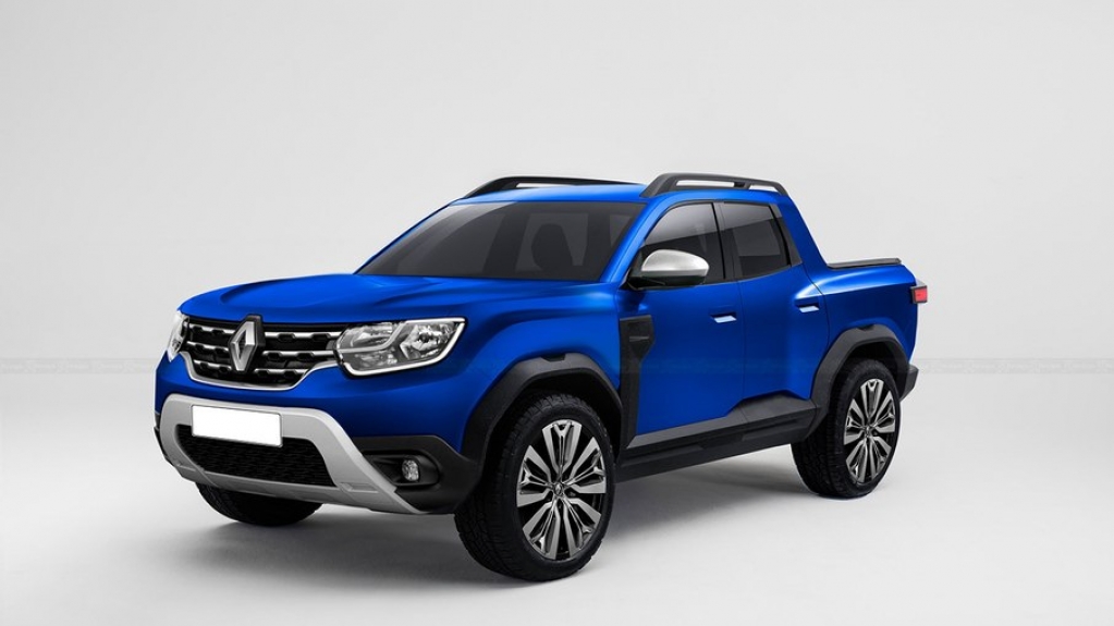 Projeção antecipa visual da futura Renault Duster Oroch 2022