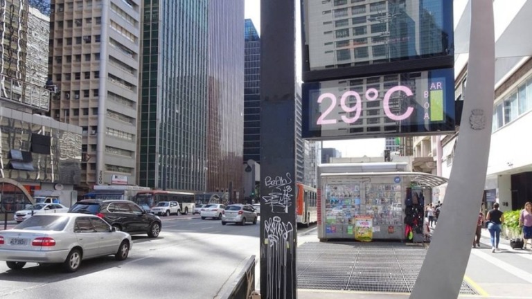 Calor e pancadas de chuva nesta quarta em São Paulo
