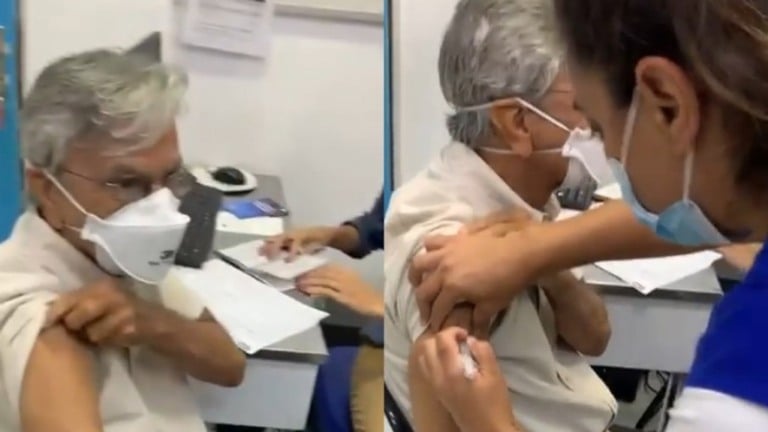 Caetano Veloso é vacinado contra a Covid-19: "Chegou a data"