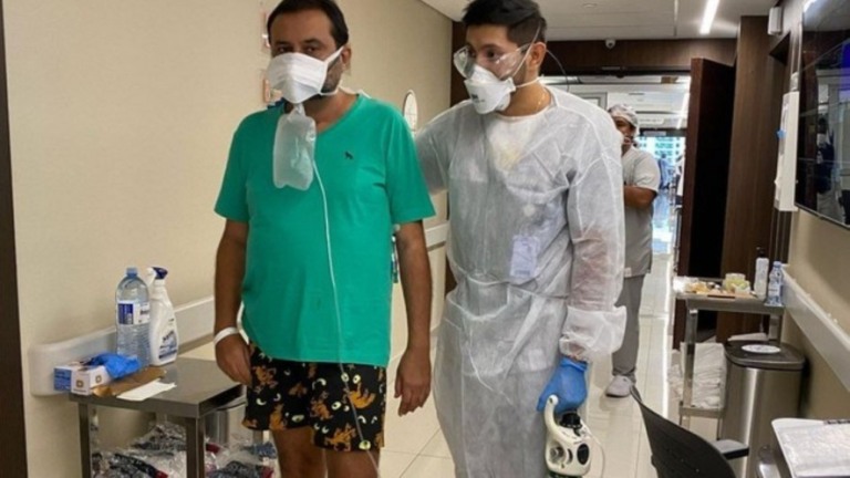 Apresentador Geraldo Luís volta a andar após ficar internado na UTI
