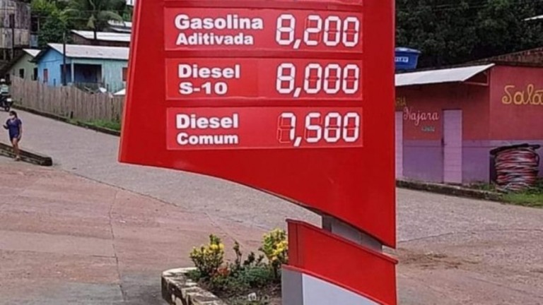 Gasolina bate R$ 8,20 em cidade no Acre após sexto aumento da Petrobras