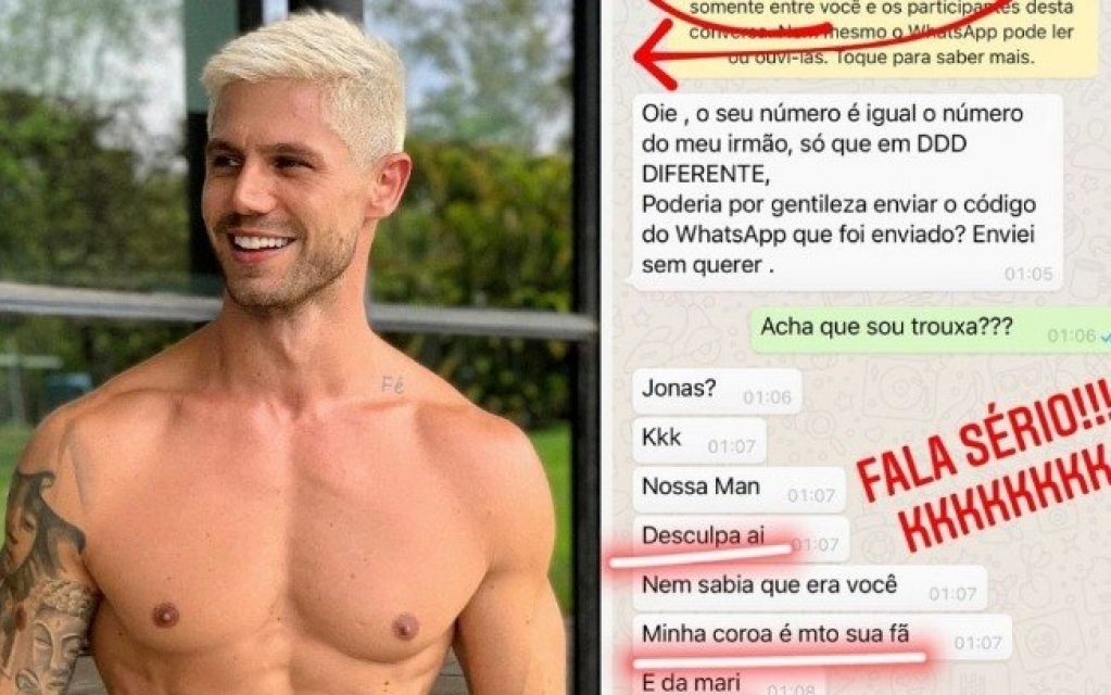 Ex-BBB Jonas Sulzbach é tietado por criminoso durante tentativa de golpe Ex-BBB Jonas Sulzbach é tietado por criminoso durante tentativa de golpe