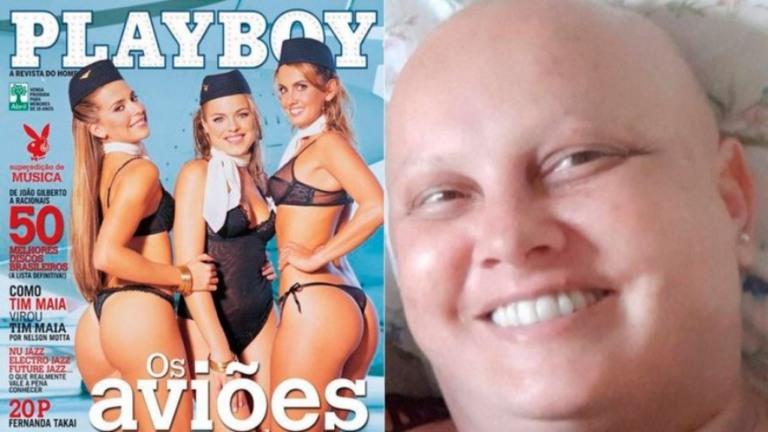 Capa da Playboy fala da luta contra o câncer: "Morri e voltei"