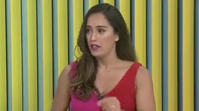Apresentadora que quase desmaiou está grávida: "Explicado por que passei mal"
