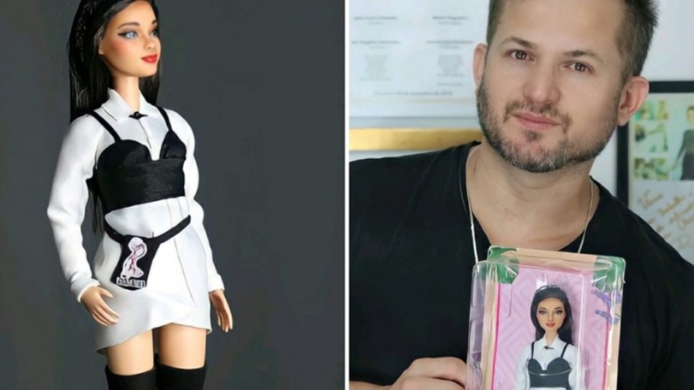 Juliette Freire vira boneca pelas mãos do artista plástico Vanio Tomé
