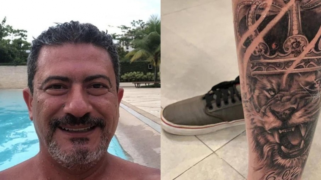 Filho de Tom Veiga faz tatuagem em homenagem ao intérprete do Louro José Filho de Tom Veiga faz tatuagem em homenagem ao intérprete do Louro José