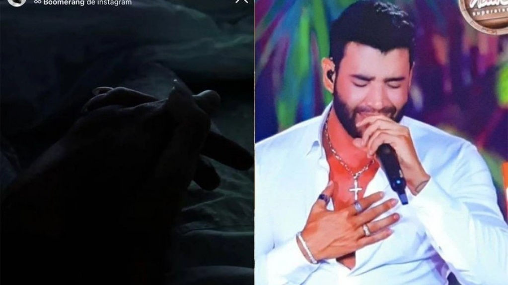 Gusttavo Lima aparece de aliança e posta fotos de mãos dadas com Andressa Suita Gusttavo Lima aparece de aliança e posta fotos de mãos dadas com Andressa Suita