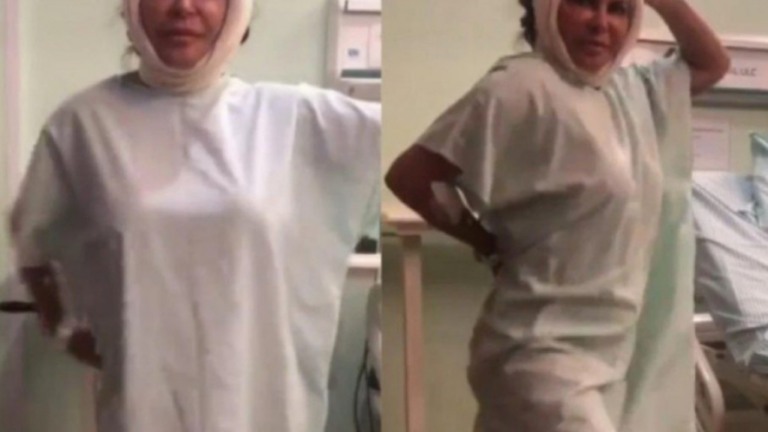 Gretchen dança no hospital após outra cirurgia plástica