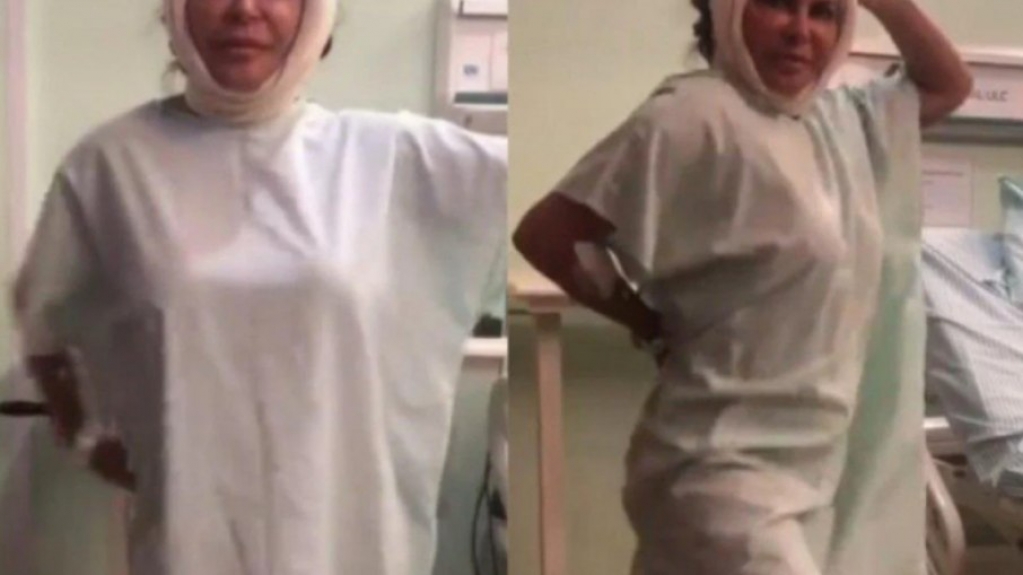 Gretchen dança no hospital após outra cirurgia plástica Gretchen dança no hospital após outra cirurgia plástica