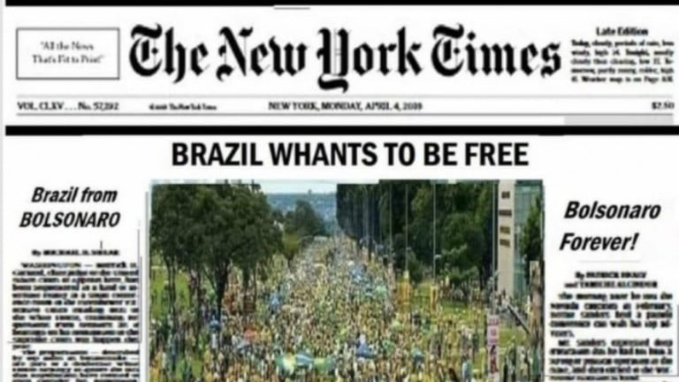 Fake News: The New York Times desmente falsa capa que exaltava Bolsonaro