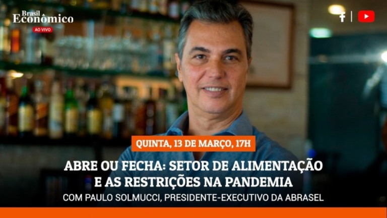 Presidente da Abrasel discute setor alimentício na live do iG desta quinta (13)