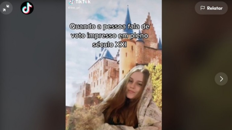 TRE-PR postas vídeo em rede social ironizando quem defende voto impresso
