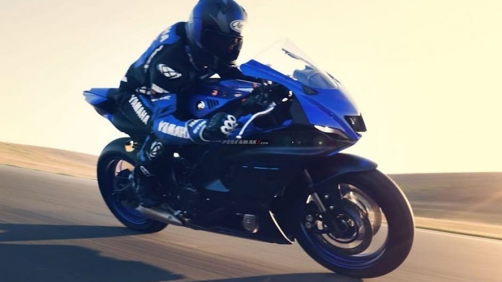 Vazam fotos da nova esportiva Yamaha R7 da linha 2022