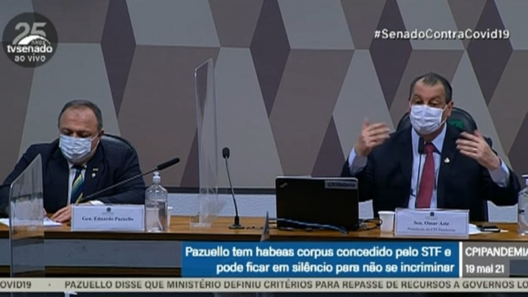 "Faltar com verdade vai trazer consequências muito grandes", diz Aziz a Pazuello