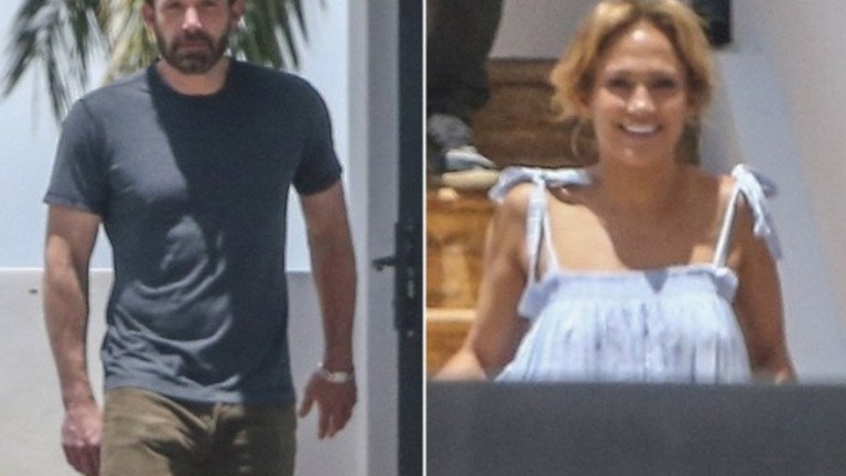 Ben Affleck e Jennifer Lopez são fotografados na mansão da cantora