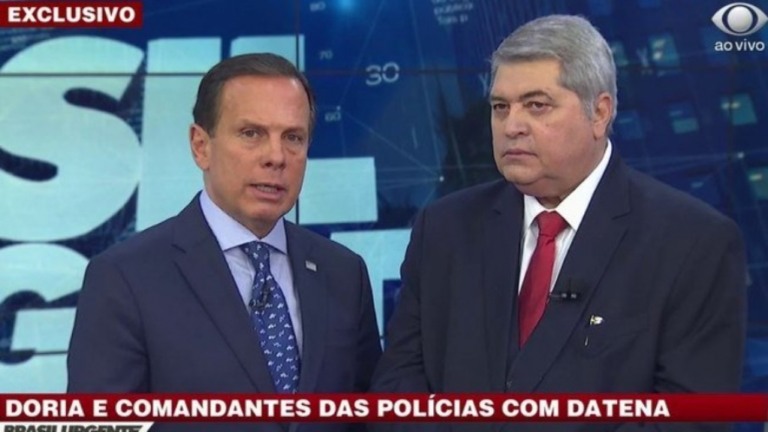 Datena manda João Doria "se danar" após ser "esnobado" pelo governador; assista
