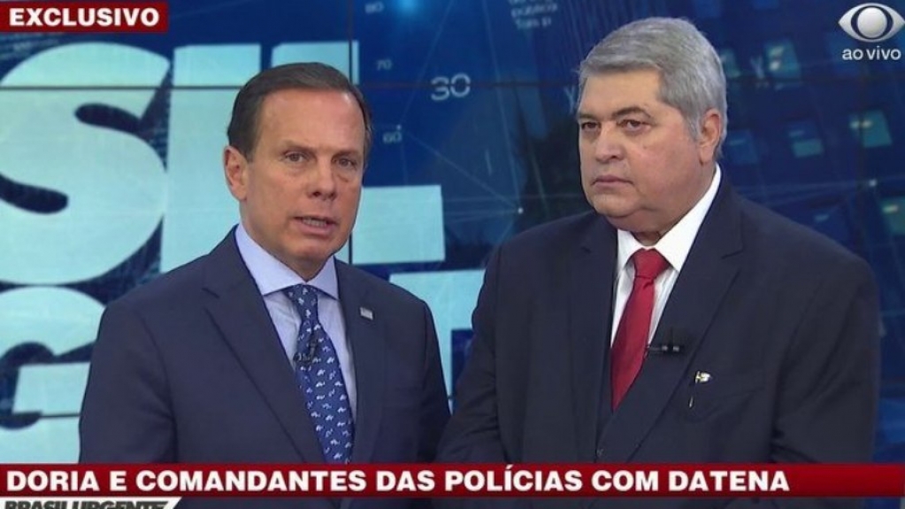 Datena manda João Doria "se danar" após ser "esnobado" pelo governador; assista