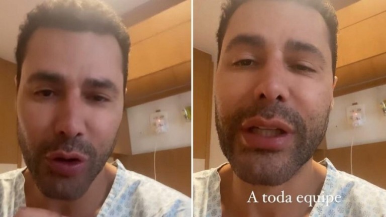 Internado por Covid-19, humorista Rodrigo Sant'Anna se emociona ao receber alta