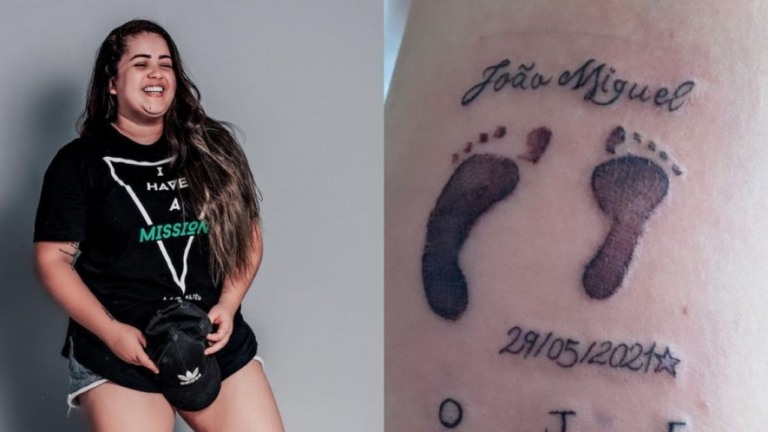 Irmã de Whindersson eterniza João Miguel em tatuagem: "Meu anjinho"