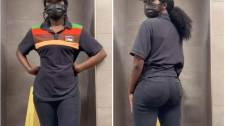 Mulher reclama de uniforme de funcionária do Burger King
