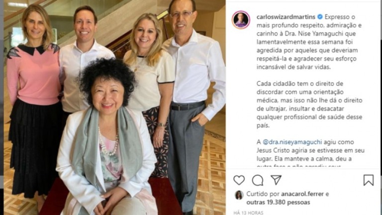 Empresário Carlos Wizard defende Nise Yamaguchi na CPI: "Agiu como Jesus Cristo"