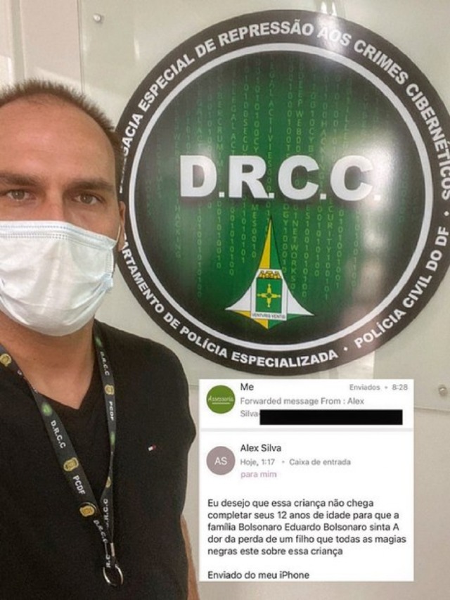 Eduardo Bolsonaro registra boletim de ocorrência contra ameaças à filha no DF