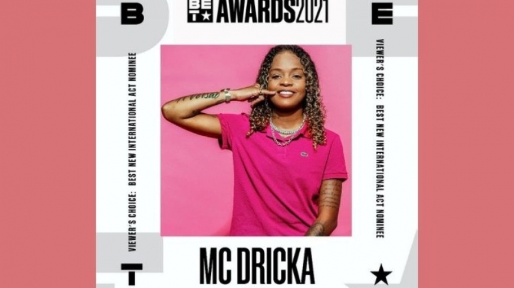 Mc Dricka é indicada a 'Melhor Novo Artista Internacional' no BET Awards Mc Dricka é indicada a 'Melhor Novo Artista Internacional' no BET Awards