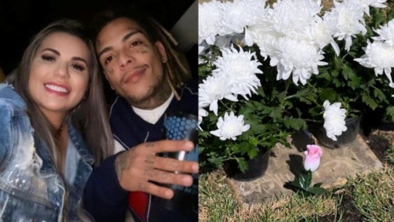 Viúva de MC Kevin visita túmulo do funkeiro: 'Um dia te encontro'