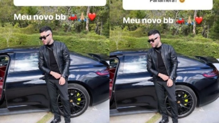 Kevinho ostenta Porsche de R$ 620 mil nas redes: "Novo bebê"