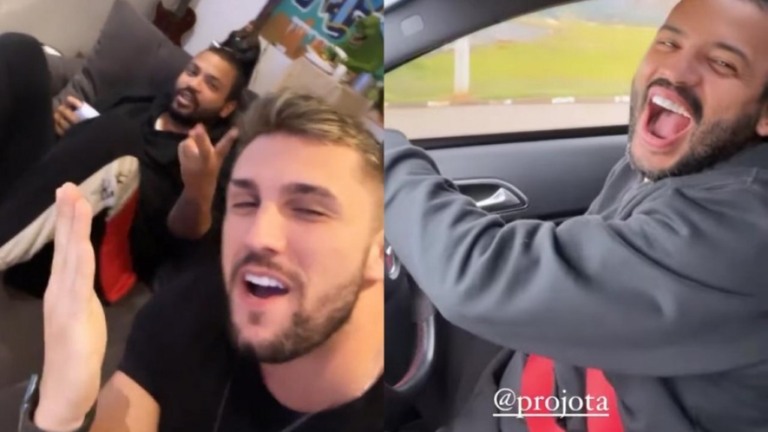 Arthur Picoli e Projota se reencontram pela primeira vez após BBB 21
